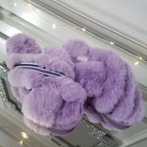 Faux Fur Shaggy Slide Slippers